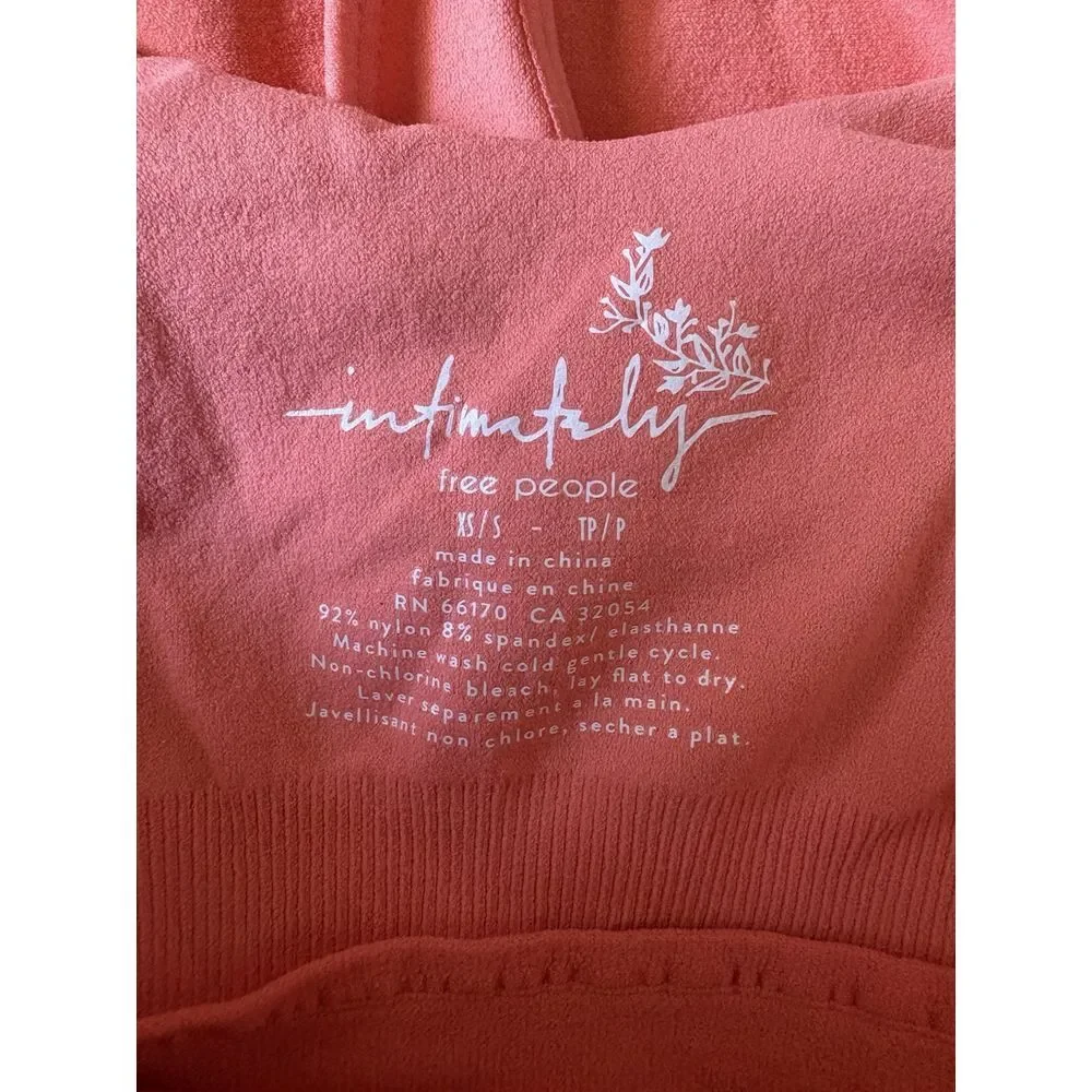 Anthropologie Intimately Free People Women's XS/S Bodysuit Peach Pink‎ - Picture 5 of 5